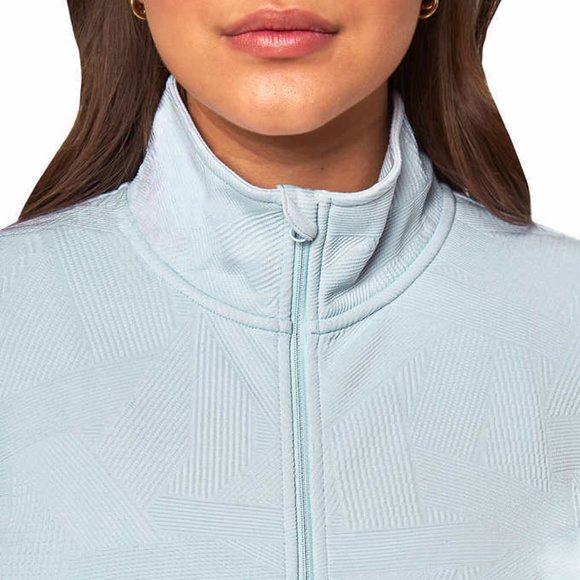 NWT Mondetta Women's Full Zip Lightweight Jacquard Jacket Blue Size S $60 EE252 - Picture 3 of 4